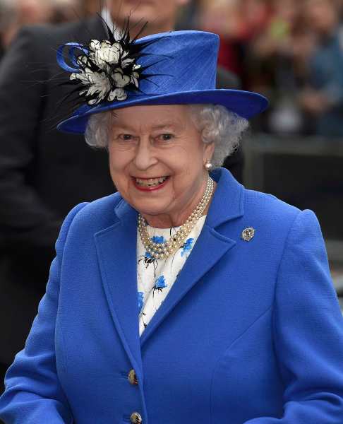 Britain's Queen Elizabeth arrives to attend a reception at Canada House in London
