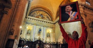 Oficiaron misa por la salud de Chávez en La Habana