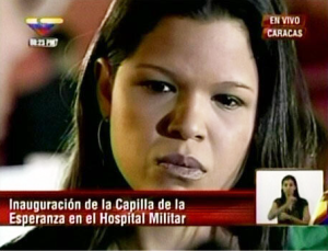 El rostro de María Gabriela Chávez