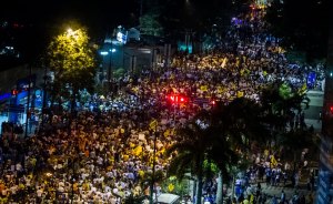 Imágenes de la nocturna “caminata contra la inseguridad” junto a Capriles