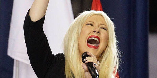 Christina Aguilera elegida como la peor intérprete del himno de Estados Unidos