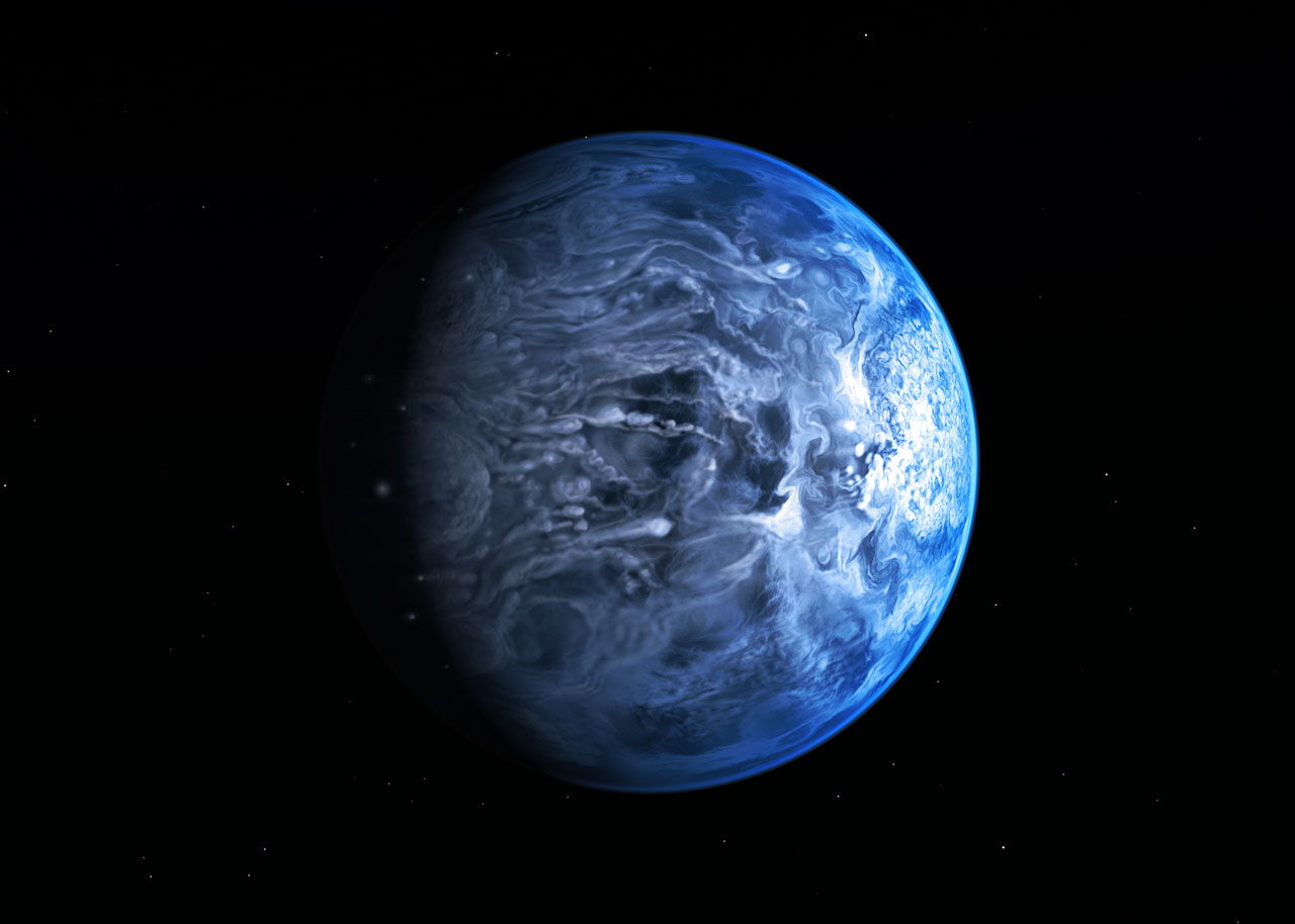Un planeta azul que no gira alrededor del Sol