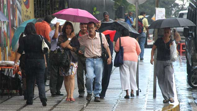 Viernes con lluvias al Oriente, Centroccidente y Sur del país