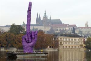 Así demuestran en Praga el desprecio al presidente checo (Foto)
