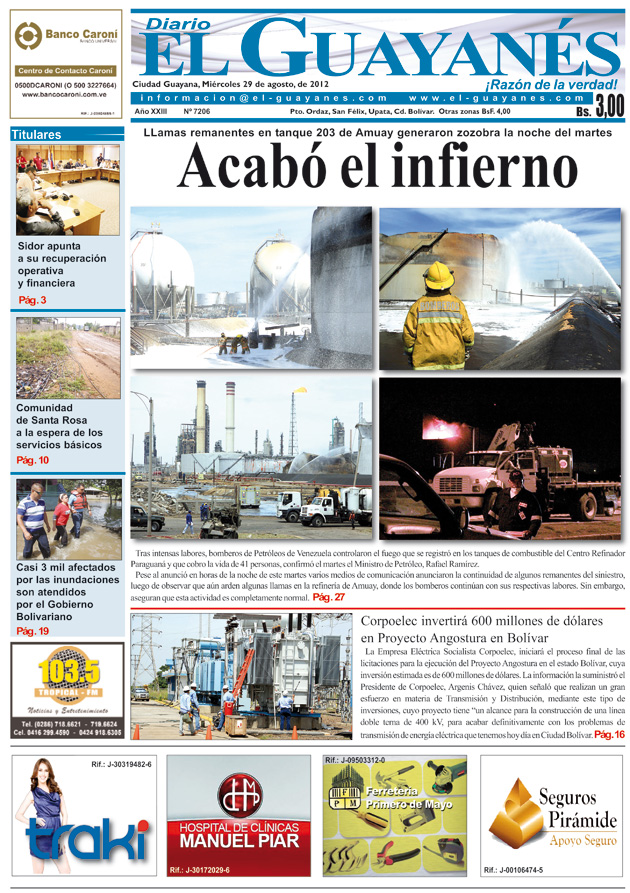 Cerró el diario El Guayanés por falta de papel