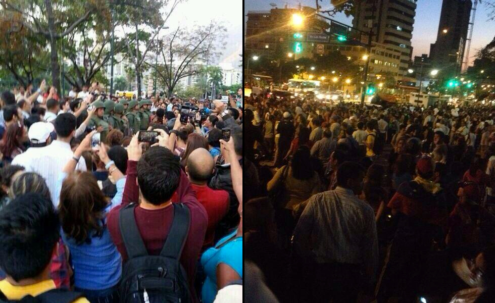 Con militares o sin ellos, manifestantes se hacen presente en Altamira y Chacao (Fotos)