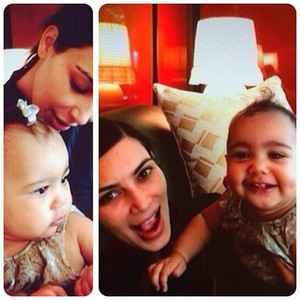 La hija de Kim Kardashian sonríe con sus primeros dientes (Foto)