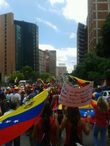 La oposición marchó este sábado en Caracas (Fotos)