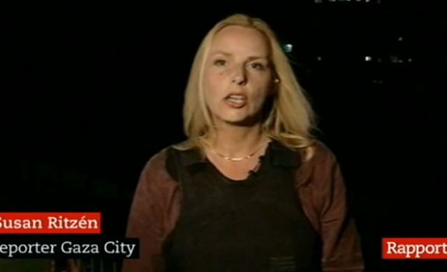 Periodista reporta desde Gaza y cae una bomba en directo (Video)