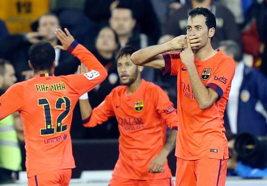 Barcelona gana con gol “in extremis” de Busquets