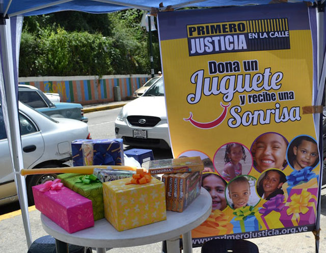 Primero Justicia pide colaborar con un regalo para los niños con menos recursos