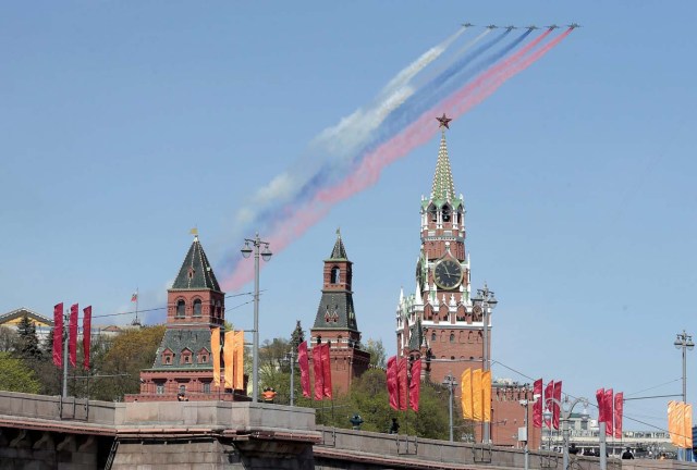 ENSAYO PARA EL DESFILE MILITAR DEL DÍA DE LA VICTORIA EN RUSIA