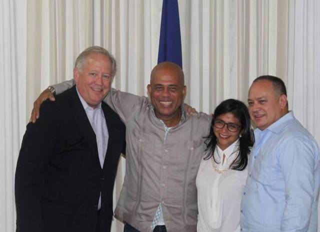  Thomas Shannon, Michel Martelly, Delcy Rodríguez y Diosdado Cabello