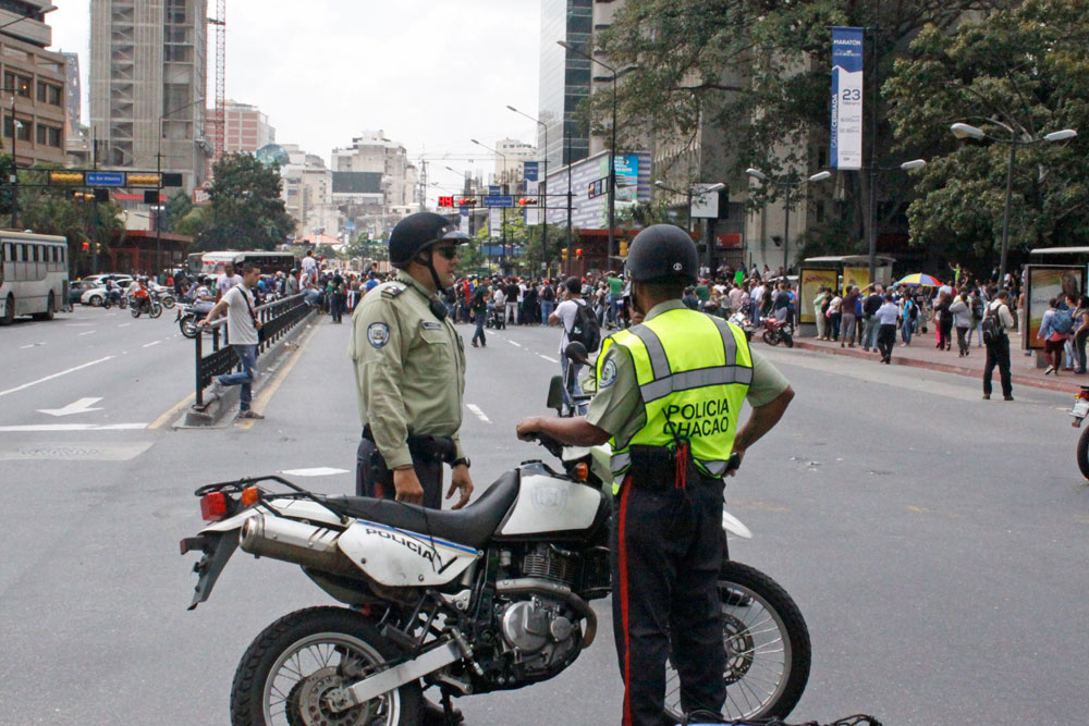 PoliChacao garantiza seguridad y orden durante movilización en apoyo a Leopoldo López