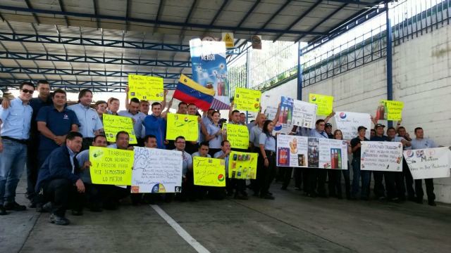 EN FOTOS: La protesta de trabajadores de Empresas Polar para defender la producción nacional