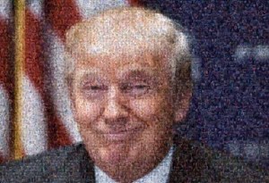 Una obra de arte… esta foto de Donald Trump fue realizada con 500 fotos de penes