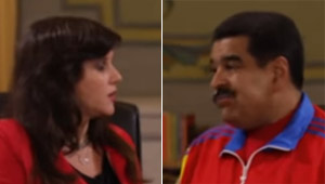 INCREÍBLE: Eva “acento forzado” Golinger y la entrevista a Nicolás “bla bla blá no es culpa mía” Maduro (VIDEO)
