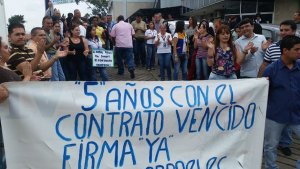 Trabajadores de Corpoelec Tachira exigen firma del contrato colectivo