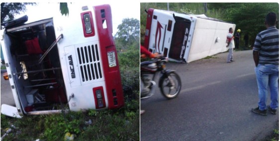 Autobús se volcó en Táchira y dejó 19 heridos (Fotos)