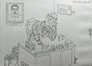 La caricatura que hizo el preso político Gabriel Valles desde “La Tumba”