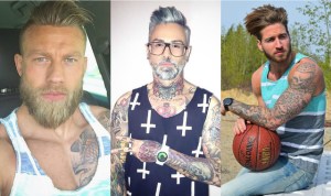 Es hora de deleitarse con estos hombres grandotes, tatuados y con barba…¿A cuál morderías?