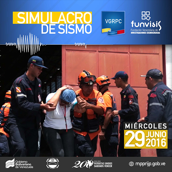 Funvisis participará en simulacro de sismo que se realizará el próximo 29 de junio