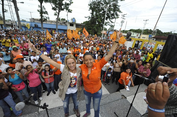 Gaby Arellano felicitó al pueblo de Delta Amacuro por su fortaleza para el revocatorio contra Maduro