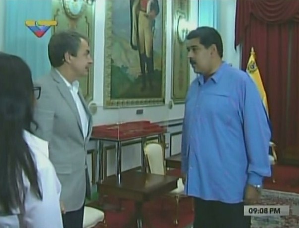 Culminó “encerrona” de Maduro con Rodríguez Zapatero en Miraflores sin declaraciones al respecto (Video)