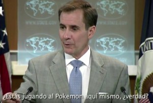 Un vocero del gobierno de EEUU interrumpe su discurso por un periodista que jugaba Pokémon Go (VIDEO)