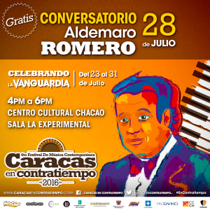 Caracas en Contratiempo rendirá tributo al maestro Aldemaro Romero