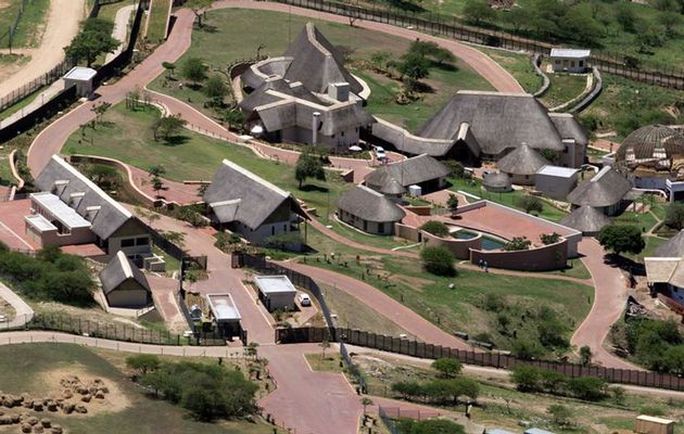 Vista aérea de la residencia privada de Zuma