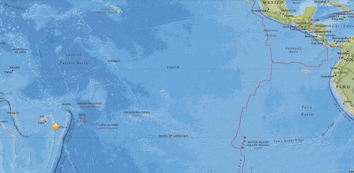 Fuerte sismo de magnitud 6,3 estremeció las islas de Tonga