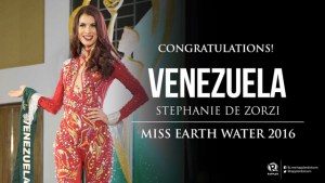 Stephanie De Zorzi se tituló como la #MissWater2016