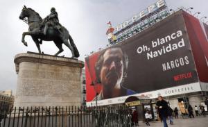 Polémica por afiche de la serie “Narcos” en Madrid