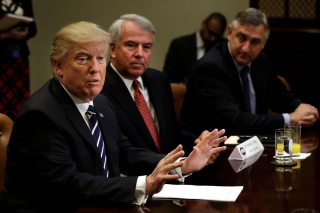 U.S. President Donald Trump meet with Pharma industry representatives at the White House in Washington, U.S., January 31, 2017. REUTERS/Yuri Gripas