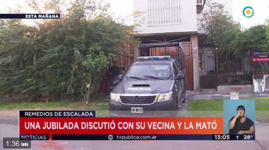 Acusan a jubilada de 70 años de matar de un balazo a su vecina en Argentina
