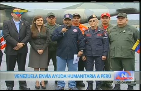 Gobierno bolivariano envió ayuda humanitaria a Perú