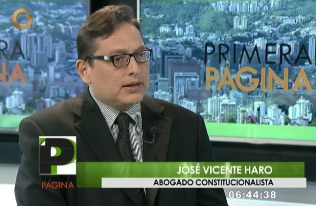 José Vicente Haro, abogado / Foto captura TV