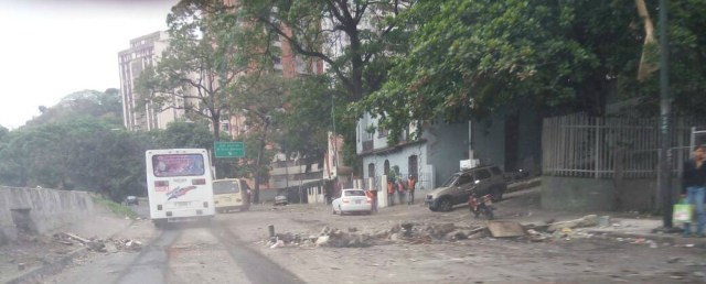 Foto: El Paraíso tras las protesta de anoche en Caracas 