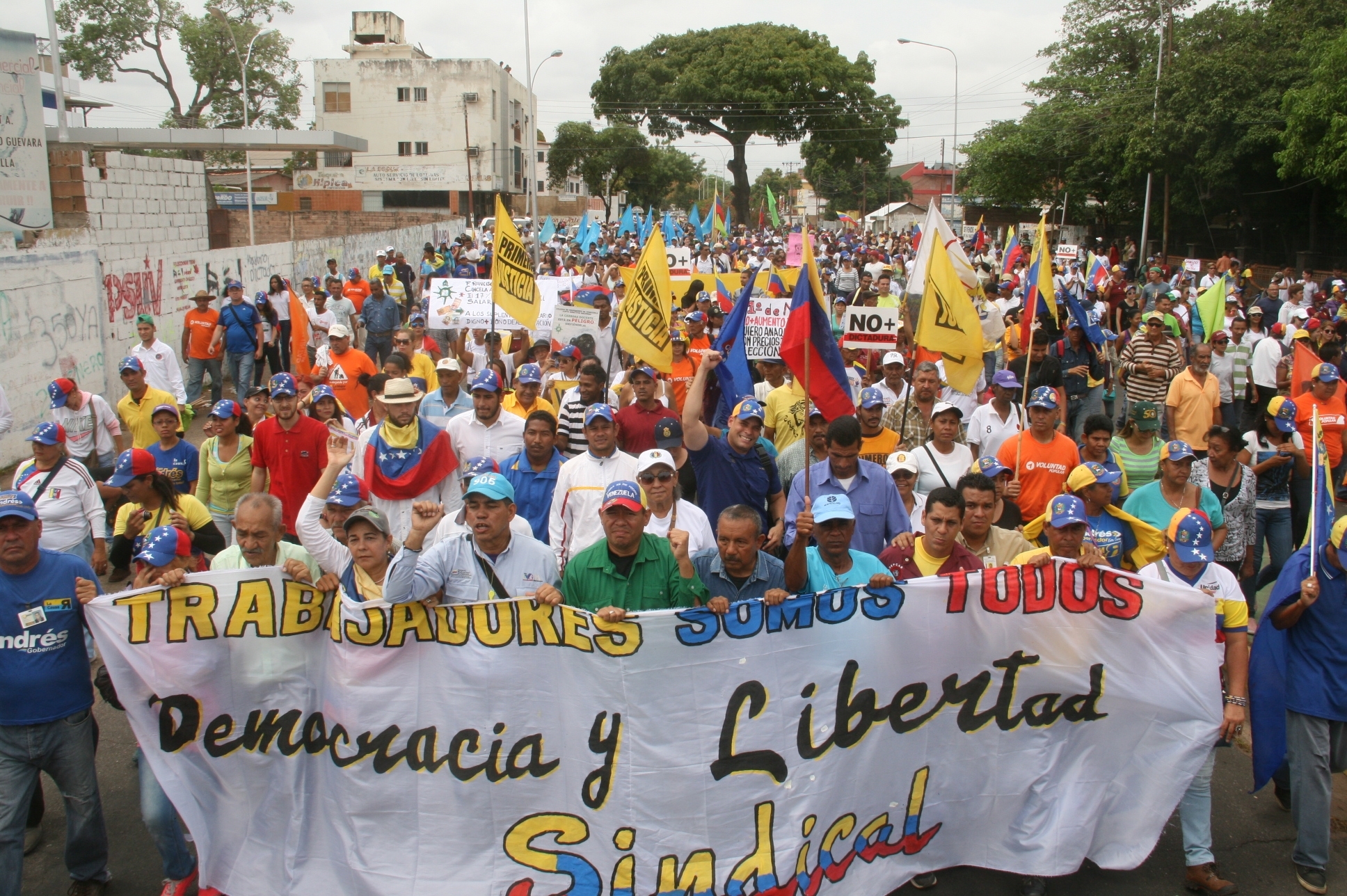 Marcharon en Ciudad Bolívar contra salarios de hambre