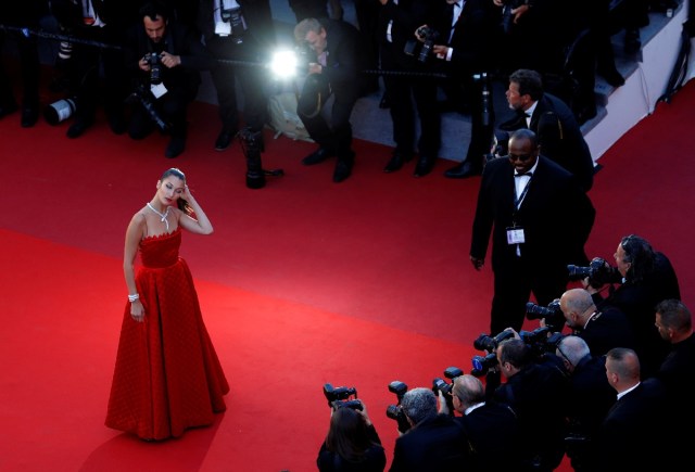 70th Cannes Film Festival - Screening of the film "Okja" in competition - Red Carpet Arrivals- Cannes, France. 19/05/2017. Model Bella Hadid poses. REUTERS/Eric Gaillard TPX IMAGES OF THE DAY