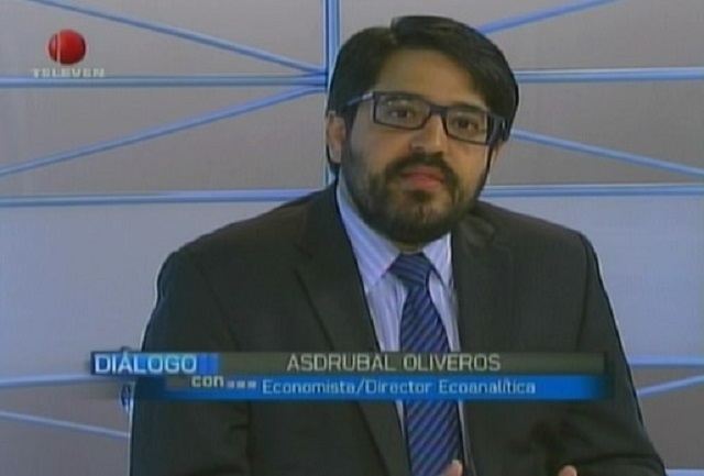 Asdrúbal Oliveros, economista y director de Ecoanalítica / Foto Captura de tv