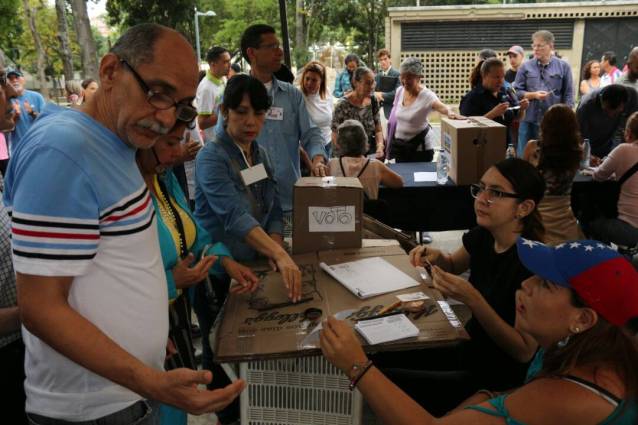 Punto soberano en Parque Carabobo / Foto: Will Jiménez