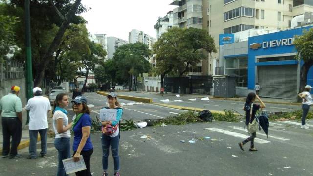 Manifestantes realizaron trancazo en La Florida (Foto: Luis Felipe Herrera)