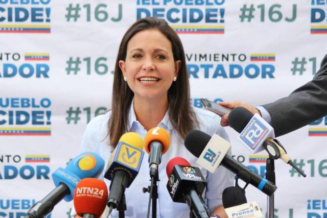 La coordinadora nacional de Vente Venezuela, María Corina Machado (Foto: Régulo Gómez / LaPatilla)