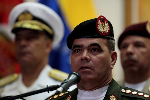 Venezuela's Defense Minister Vladimir Padrino speaks during a news conference in Caracas, Venezuela August 1, 2017. REUTERS/Marco Bello
