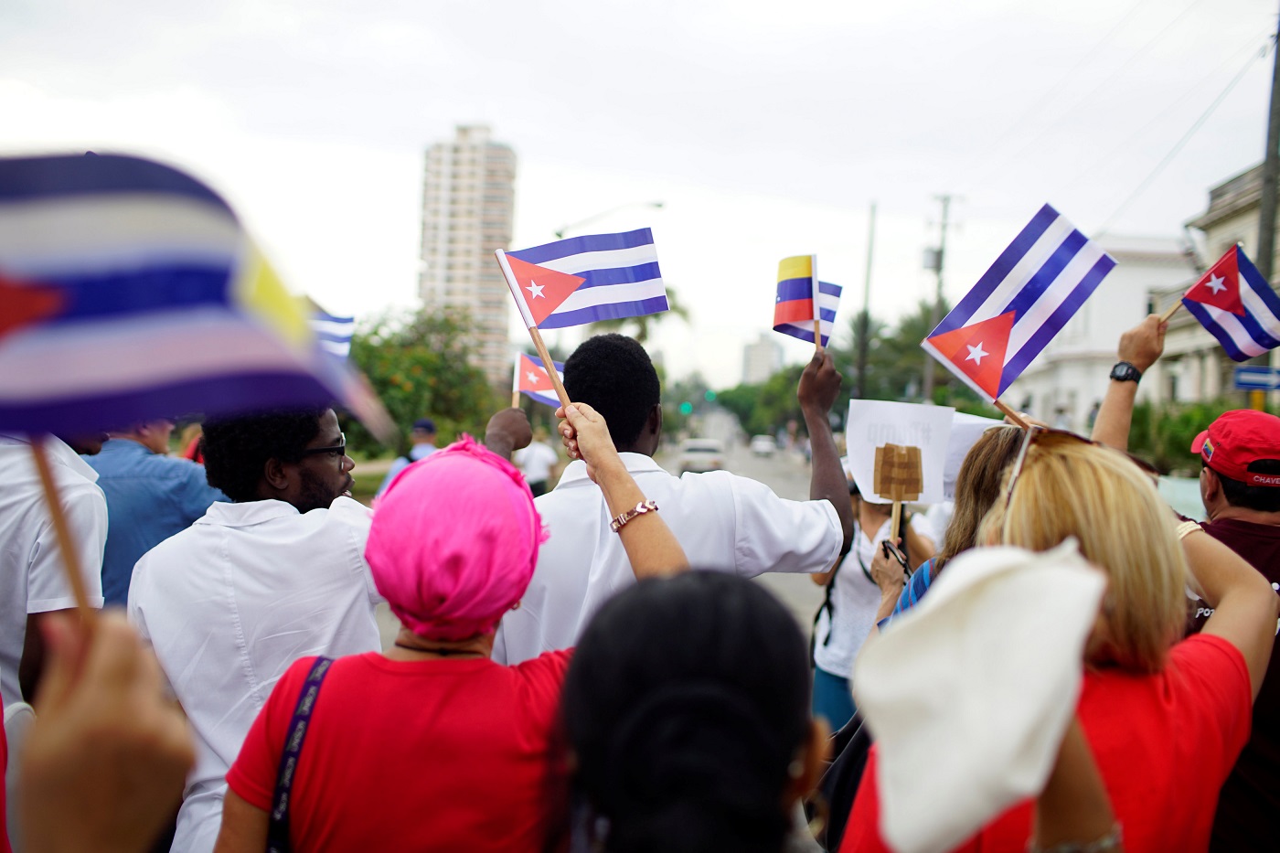 Marcharon en La Habana en apoyo “incondicional” a Maduro