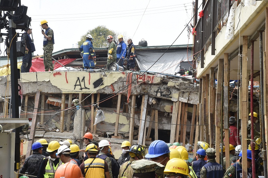 Asciende a 286 número de víctimas mortales por el terremoto en México