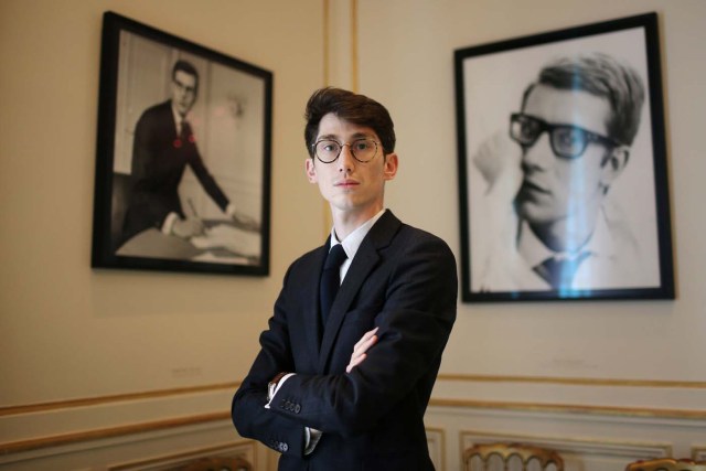 Olivier Flaviano, director of the Yves Saint Laurent Museum, poses at the museum in Paris, France, September 27, 2017. The new museum, celebrating the life and work of French designer Yves Saint Laurent (1936-2008), will open at the avenue Marceau address of his former work studio for almost 30 years. Picture taken September 27, 2017. REUTERS/Stephane Mahe