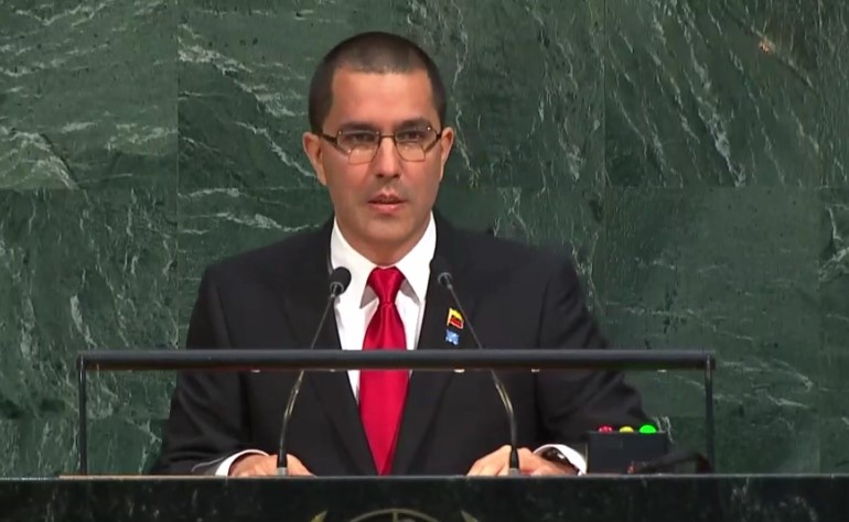 Arreaza insulta a Trump en la ONU pero dice que seguirá buscando un diálogo con EEUU